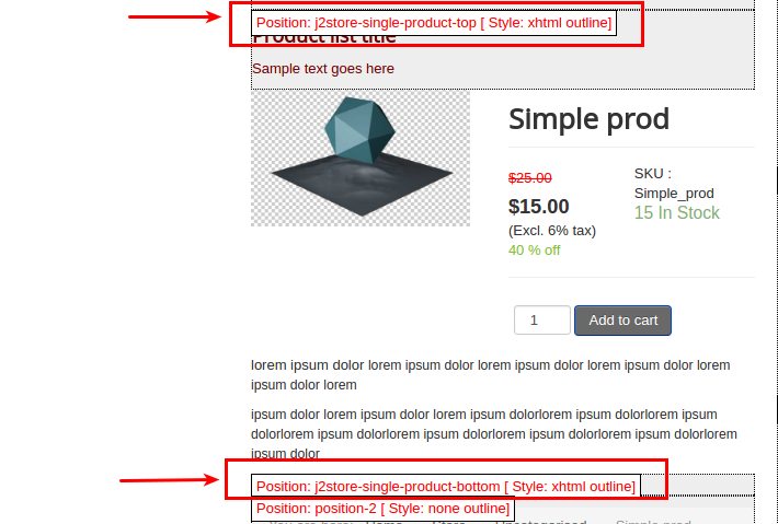 Available module positions