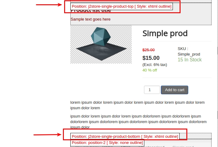 Available module positions