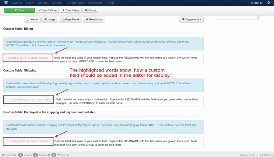 Adding custom field to emails